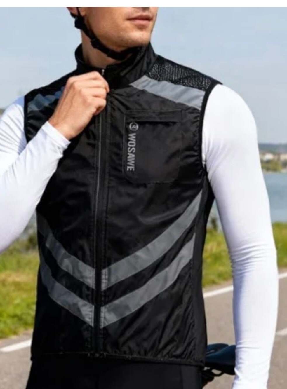 WOSAWE Reflective Lightweight Windproof Cycling Vest